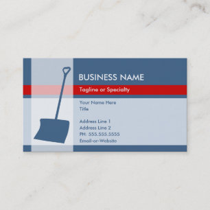 snow shovel elegance business card