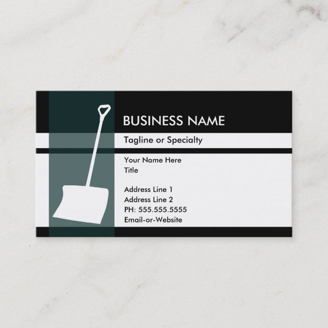 snow shovel elegance business card (Front)