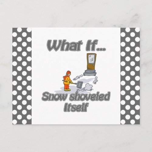 Snow Shovel Postcard