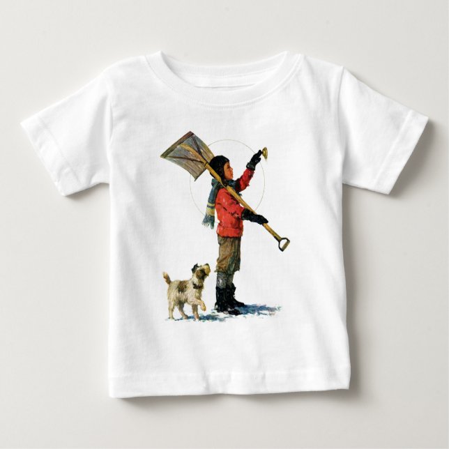 Snow Shoveler Baby T-Shirt (Front)