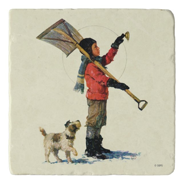 Snow Shoveler Trivet (Front)