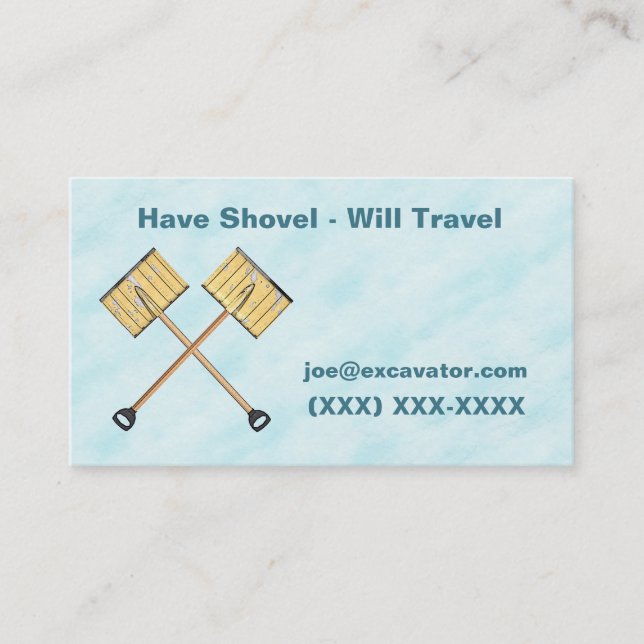 Snow Shoveling Business Business Card (Front)