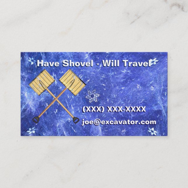Snow Shoveling Business Business Card (Front)