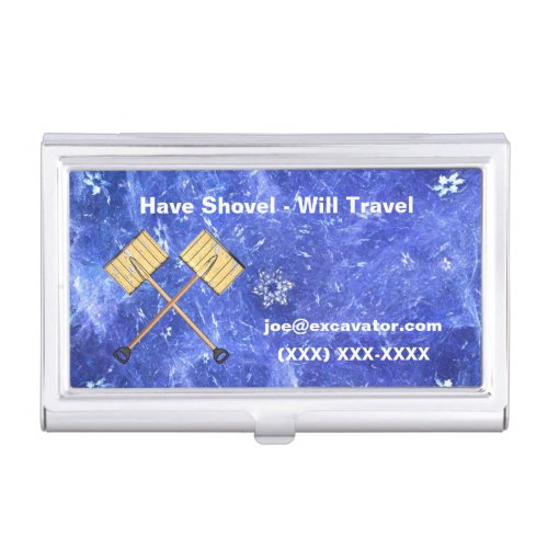 Snow Shoveling Business Card Case