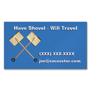 Snow Shoveling Business Card Magnet