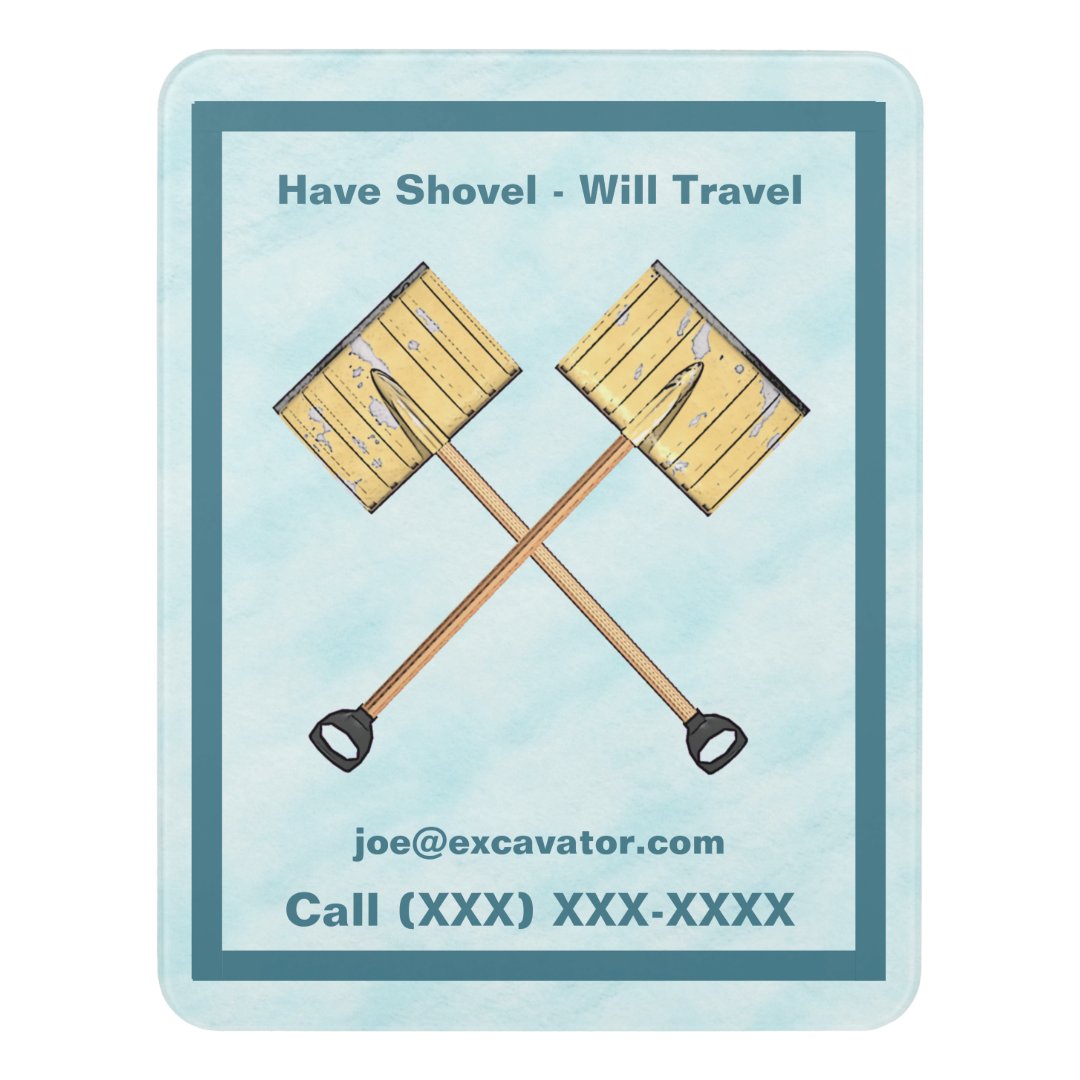 Snow Shoveling Business Door Sign Zazzle
