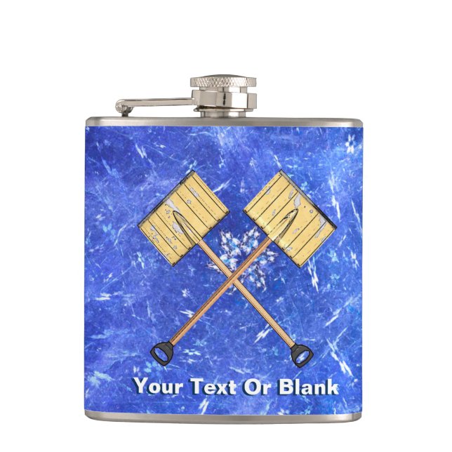 Snow Shoveling Business Hip Flask (Front)