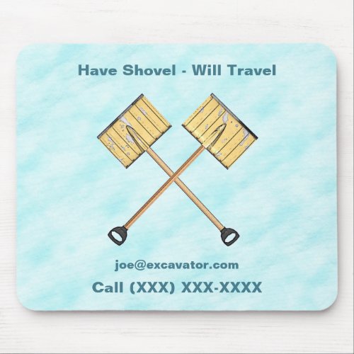 Snow Shoveling Business Mouse Pad