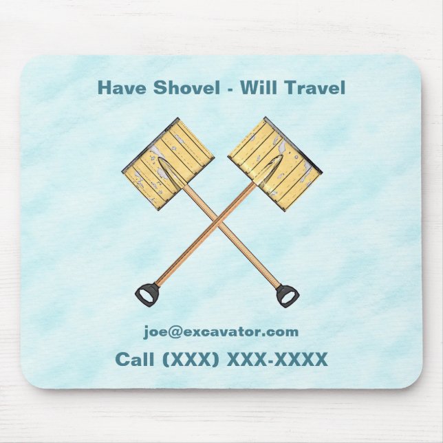 Snow Shoveling Business Mouse Pad (Front)