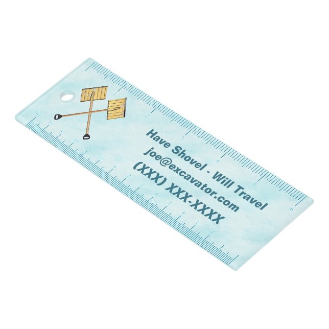 Snow Shoveling Business Ruler (Angled)