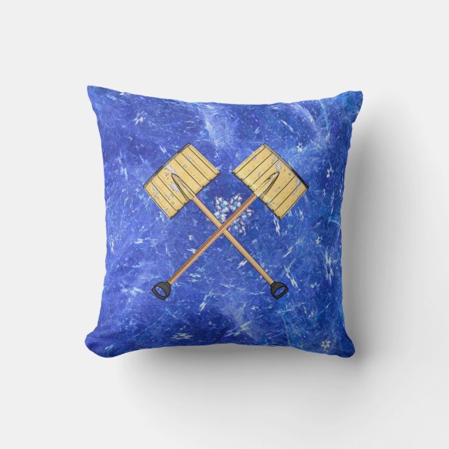 Snow Shoveling Business Throw Pillow (Front)