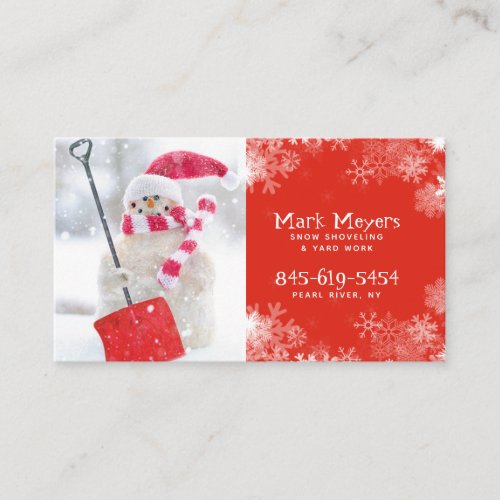 Snow Shoveling Small Business Hustle  Business Card