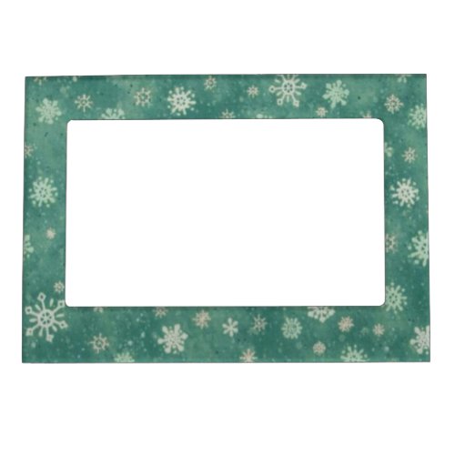 Snow Show Green 2 Magnetic Photo Frame