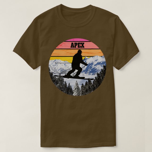 Snow Ski Apex Skiing Fields Canada T-Shirt (Design Front)