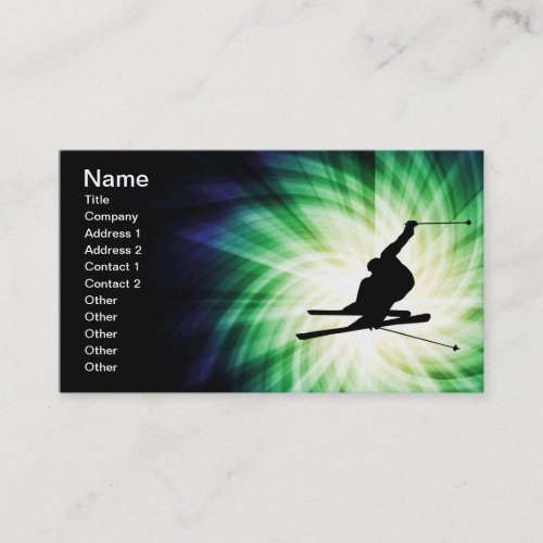 Snow Ski Gift Business Card