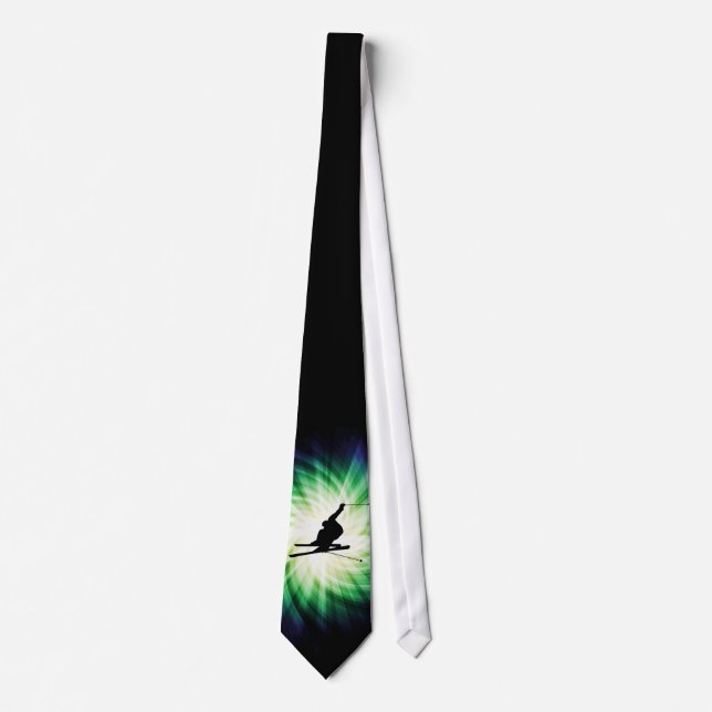 Snow Ski Gift Neck Tie (Front)