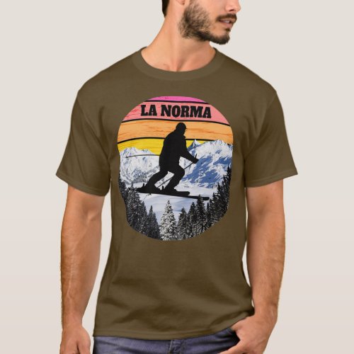 Snow Ski La Norma Skiing Fields France T_Shirt