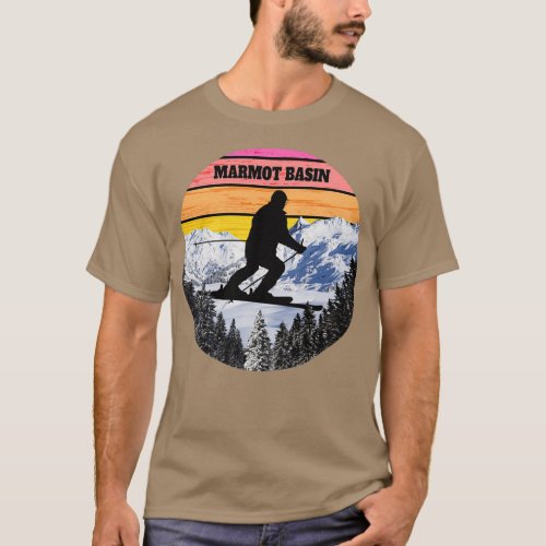 Snow Ski Marmot Basin Skiing Fields Canada T_Shirt