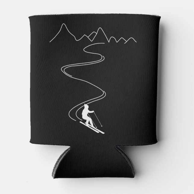 Snow Ski Minimalist Skiing In The Mountains Can Cooler (Front)