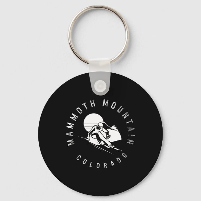 Snow Ski Mountain Ski Skiing Snowboarding Winter C Keychain (Front)