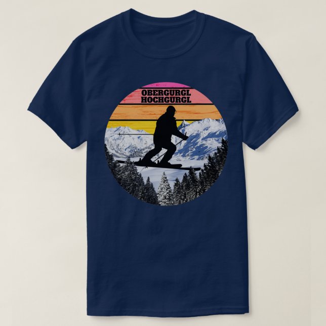 Snow Ski Obergurgl Hochgurgl Skiing Fields Austria T-Shirt (Design Front)