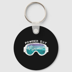 Snow Ski Powder Day Snowboarding Mountain Sport Keychain