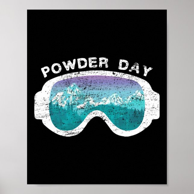 Snow Ski Powder Day Snowboarding Mountain Sport  Poster (Front)