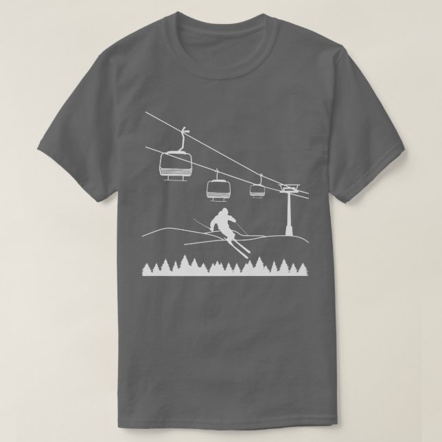 snow skiing equipment snow ski skiing skiers for m T-Shirt (Design Front)