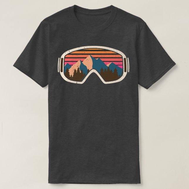Snow Skiing Goggle Winter Sports Alpine Downhill S T-Shirt (Design Front)