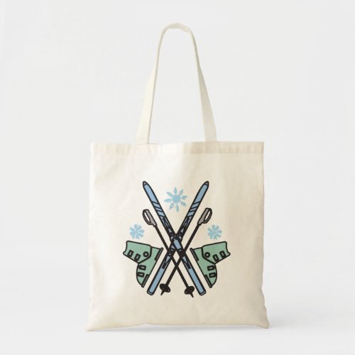 Snow Skiing Tote Bag
