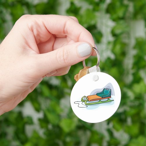 Snow Sled Keychain