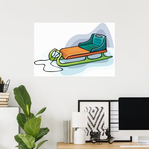 Snow Sled Poster