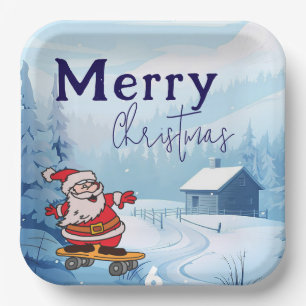 Snow sliding paper plates