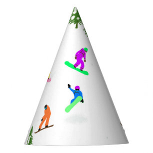 Snow Snowboarding Snowboarders Party Hat