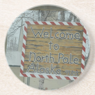 Snow Snowflake Frozen Weather North Pole Alaska Sandstone Coaster