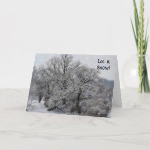 Snow Snowing Winter Christmas Card