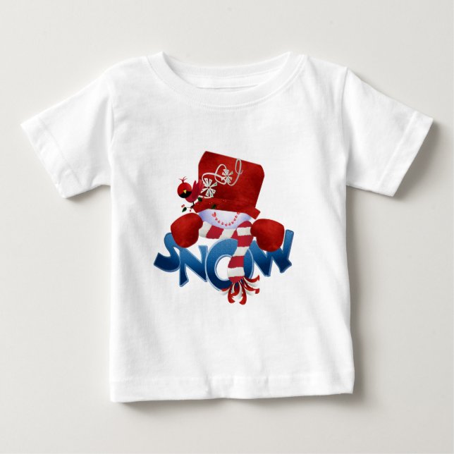 SNOW Snowman Winter Holidays Baby T-Shirt (Front)