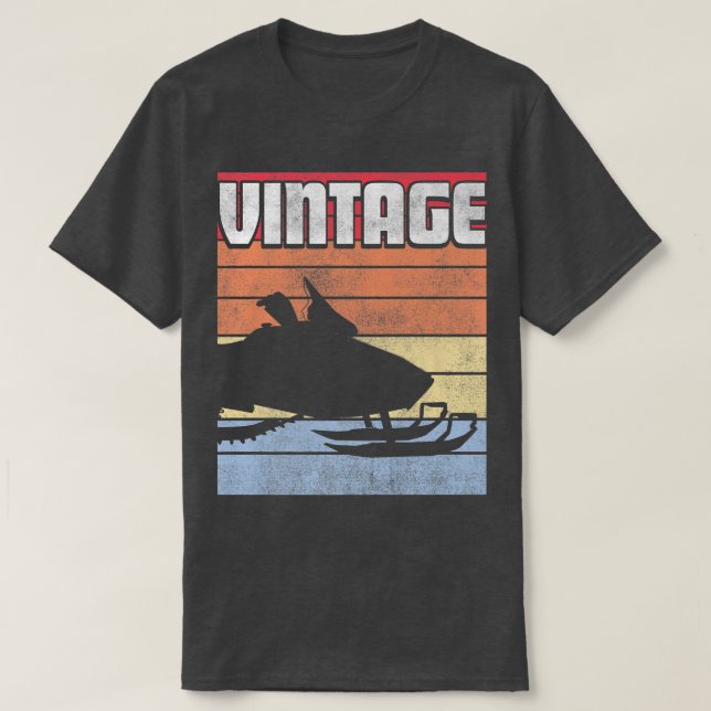 Snow Snowmobile Machine Ski Winter Sled Scooter Re T-Shirt (Design Front)