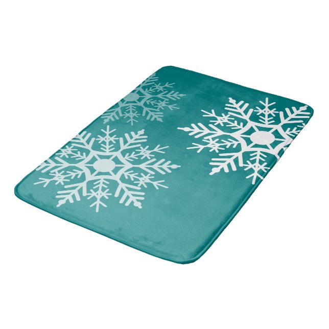 Snow Stars Design - Bath Mat (Angled)
