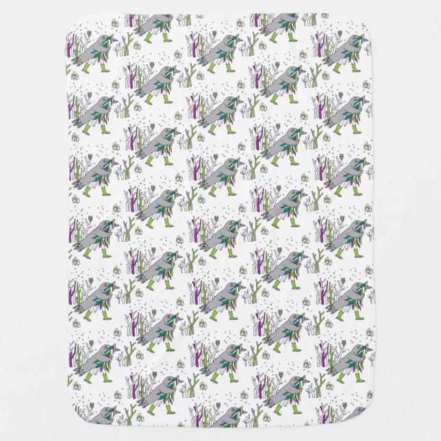 Snow time baby blanket (Front)