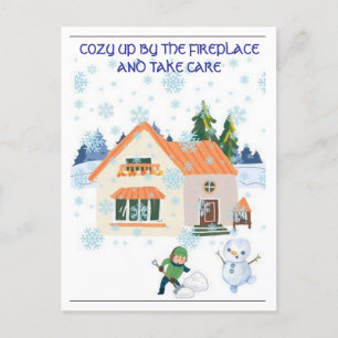 SNOW TIME Postcard