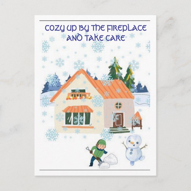 SNOW TIME Postcard (Front)