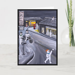 Snow Town Painting by Alfred Fox Card