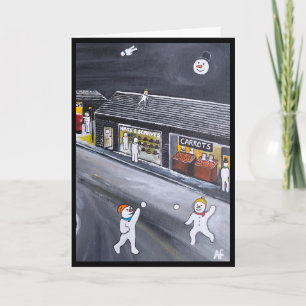 Snow Town Painting by Alfred Fox Card