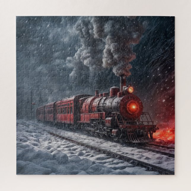 Snow Train Jigsaw Puzzle (Vertical)