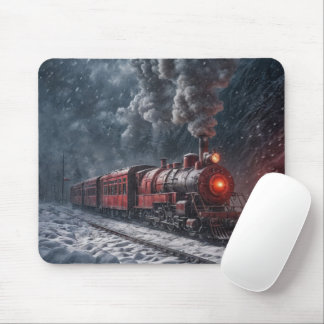 Snow Train Mouse Pad