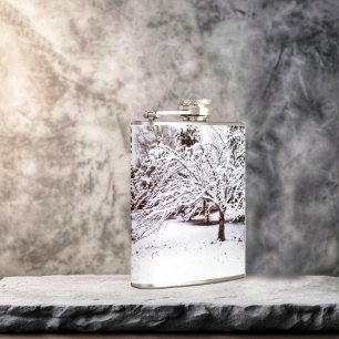 Snow Tree Hip Flask