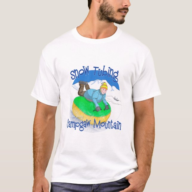 Snow Tubing on Campgaw Mountain, New Jersey T-Shirt (Front)