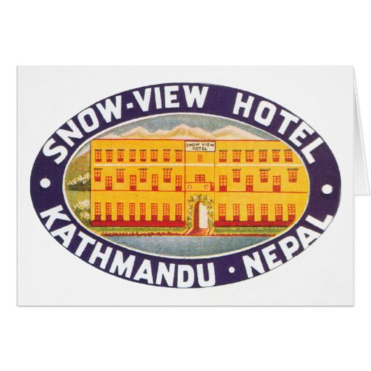 Snow View Hotel Kathmandu Nepal Cards (Front Horizontal)