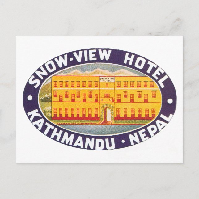 Snow View Hotel Kathmandu Nepal Postcard (Front)